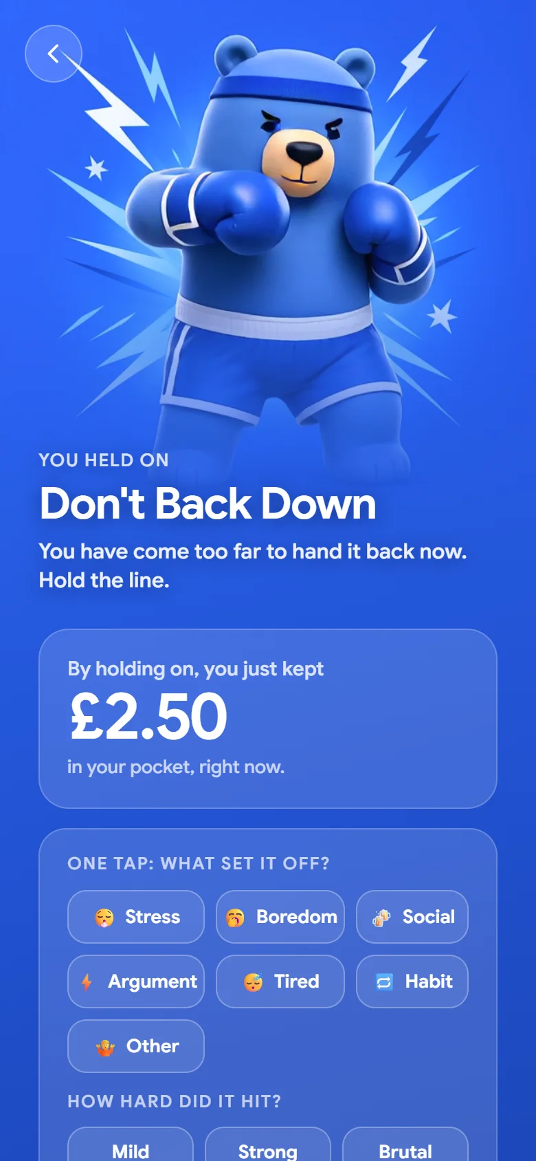 The craving screen: this urge is just noise, you just kept £2.50